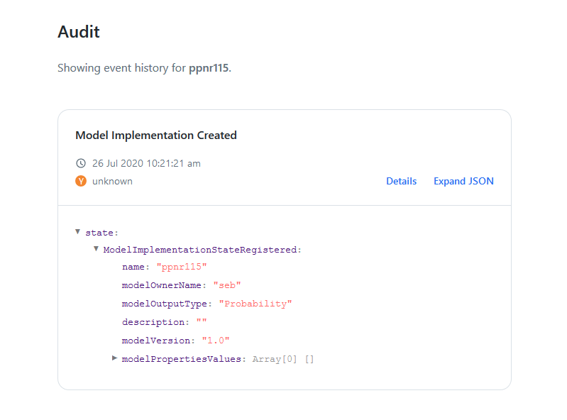 Chiron platform - Model implementation created