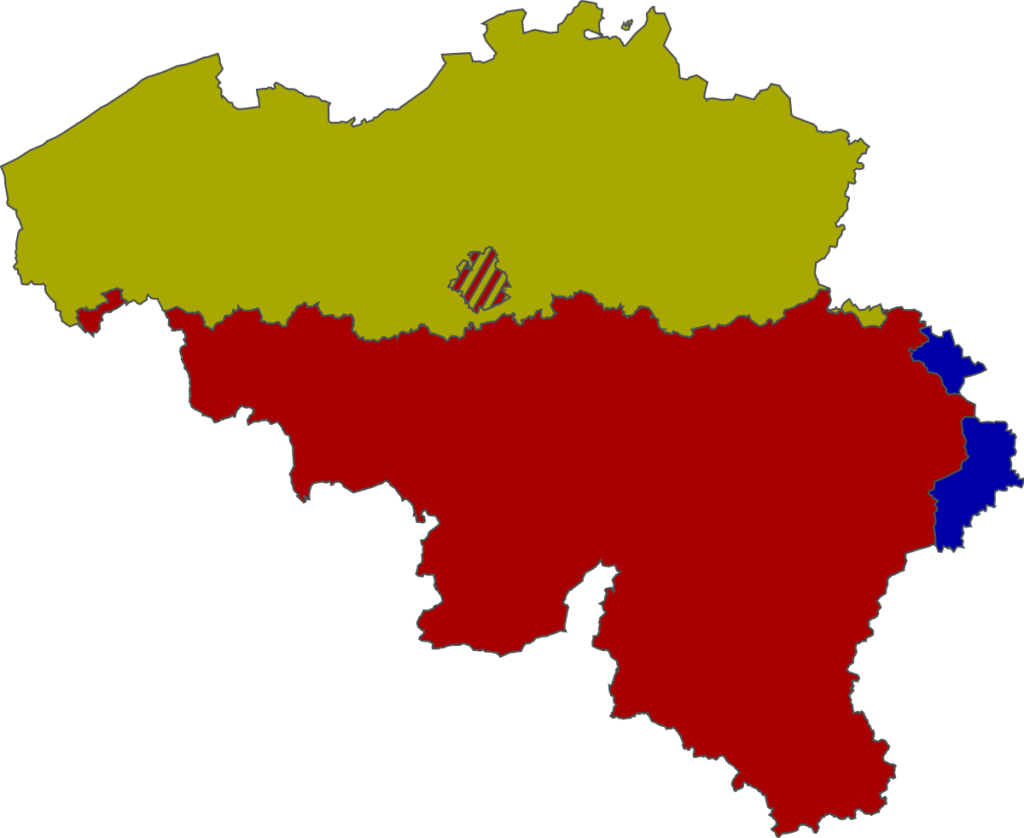 Belgium divided into languages