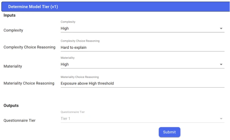 Model tiering with the Yields MRM Platform