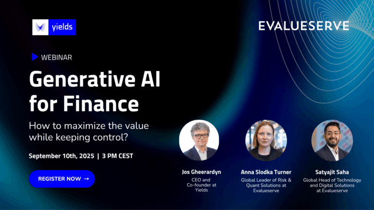 Evalueservice Yields Webinar Generative AI for Finance